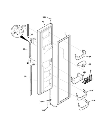 Freezer door