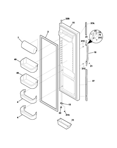 Refrigerator door