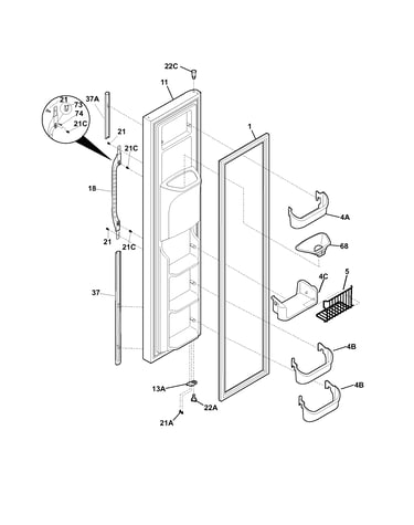 Freezer door
