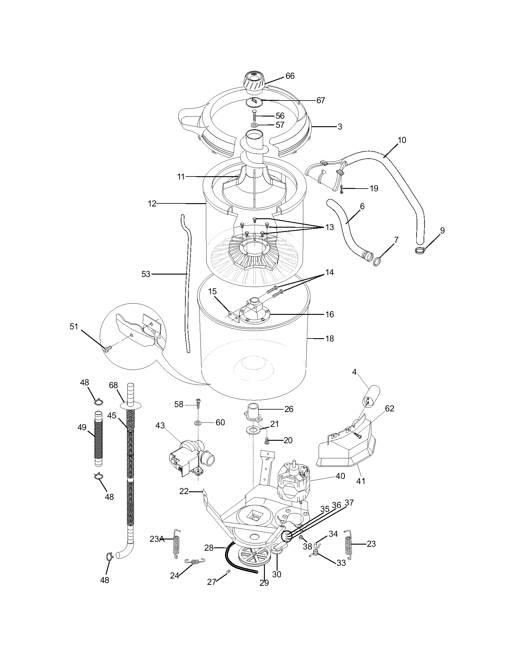 Motor/tub