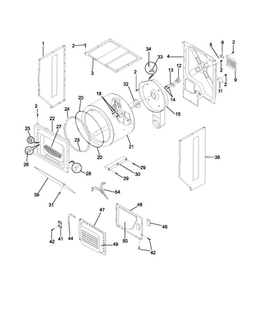 Upper cabinet/drum heater