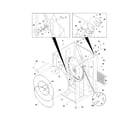 Frigidaire GLER341CDC0 cabinet/drum diagram