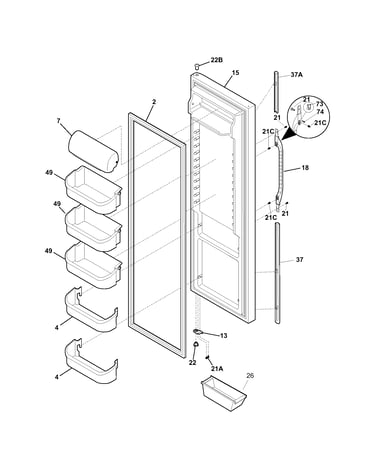 Refrigerator door