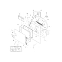 Frigidaire LEQ332DS0 front panel/lint filter diagram