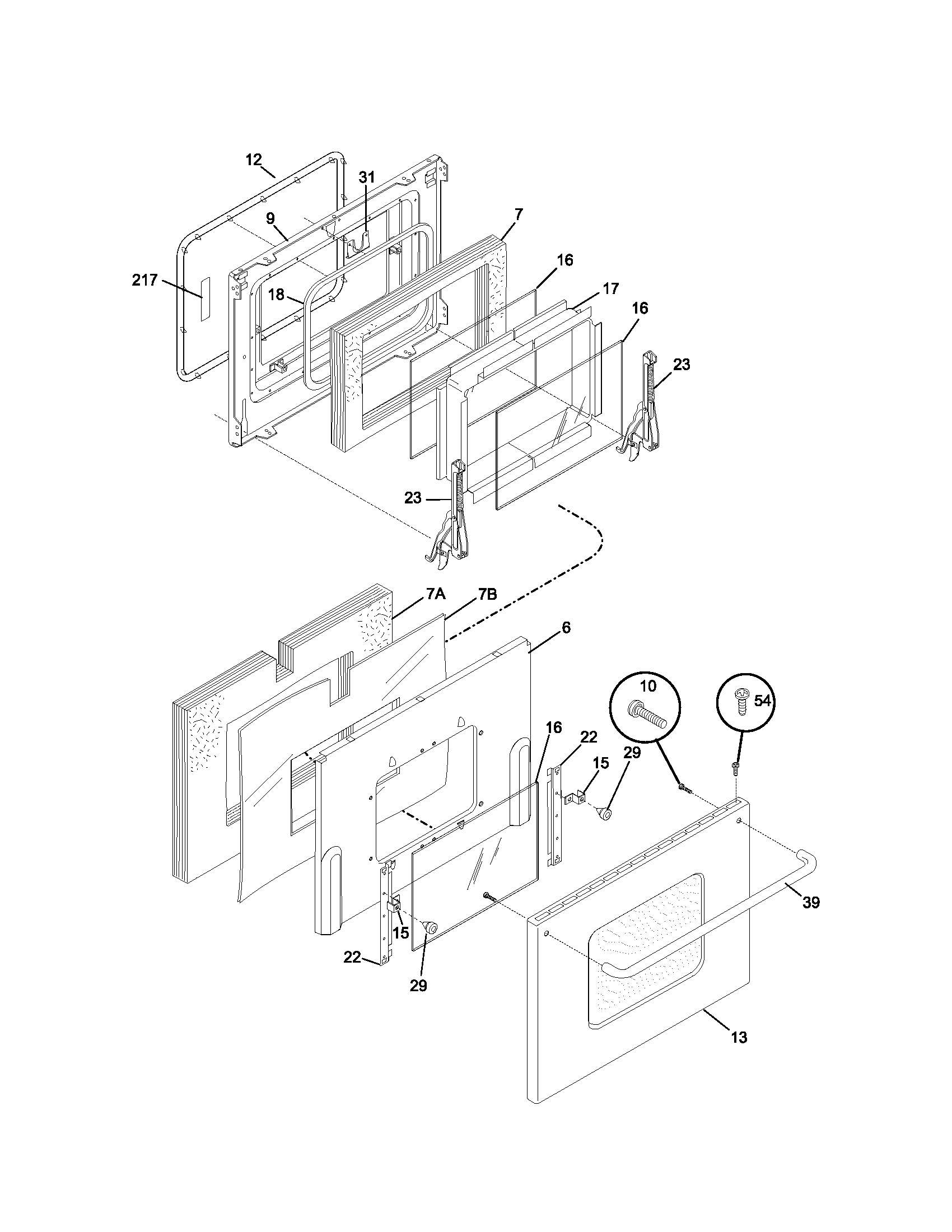 Oven door