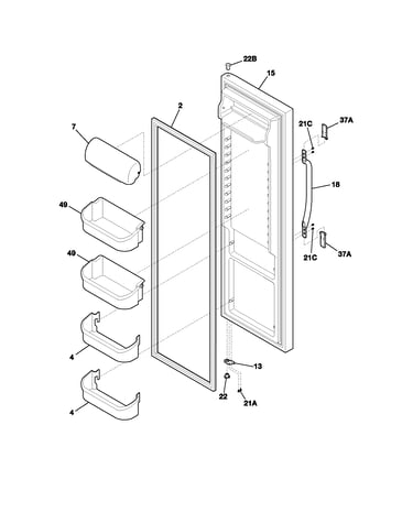 Refrigerator door