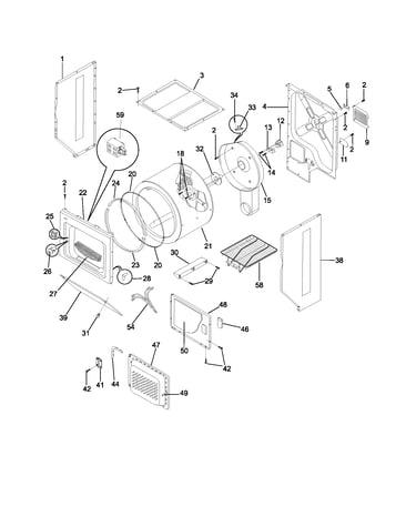 Upper cabinet/drum heater