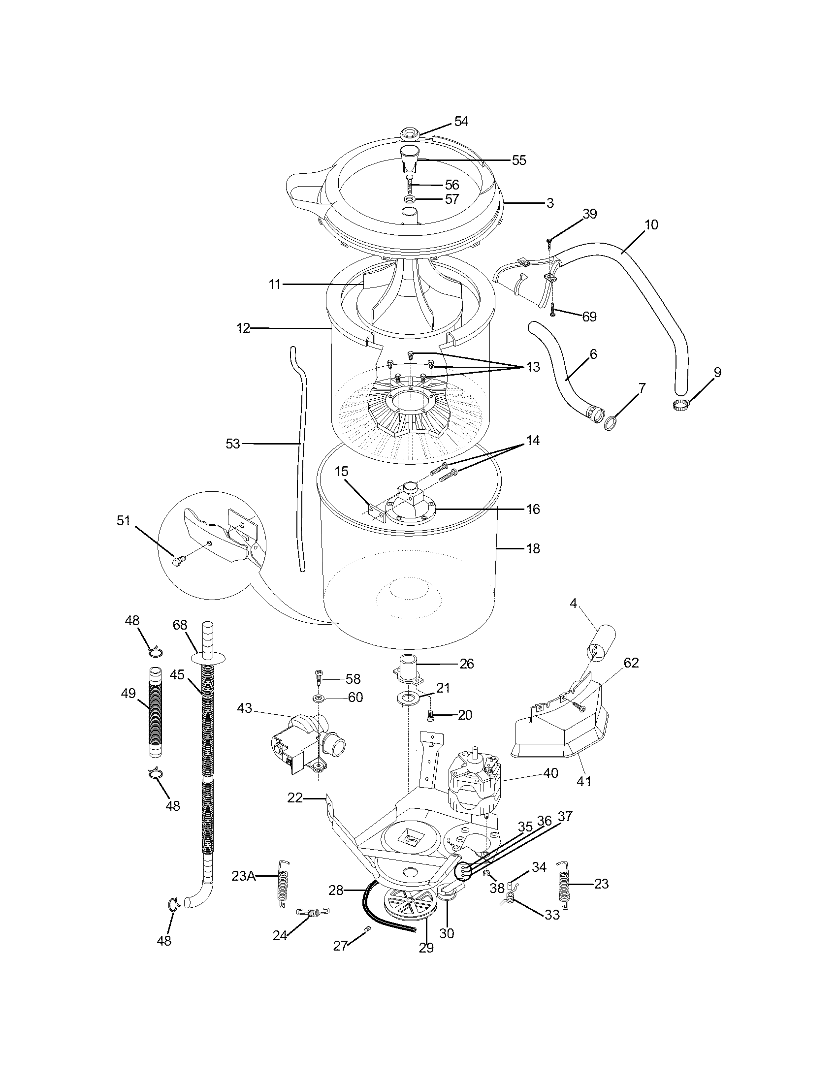 Motor/tub