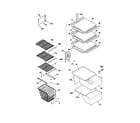 Frigidaire FRS26RBCW2 shelves diagram