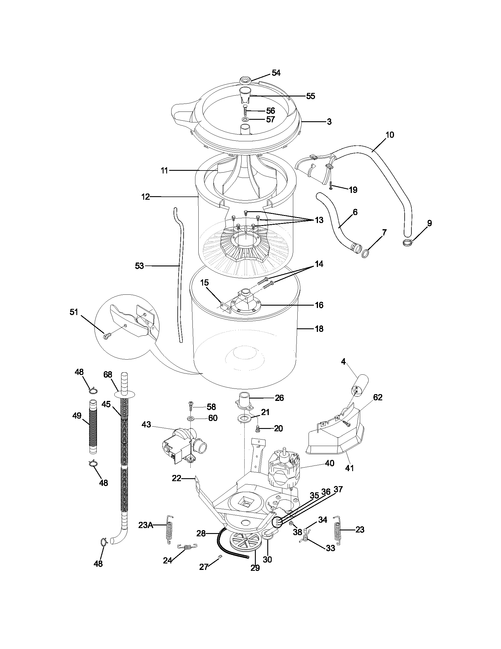 Motor/tub