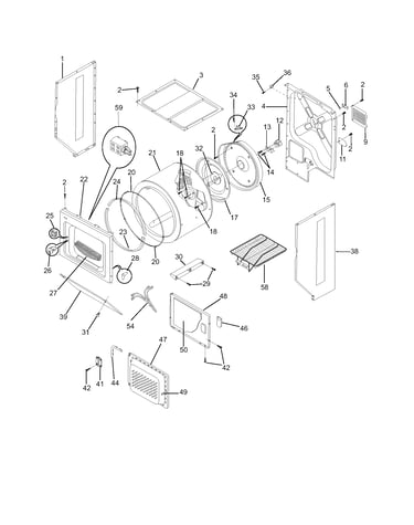 Upper cabinet/drum heater