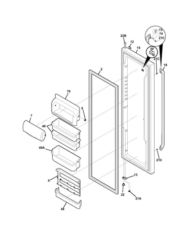 Refrigerator door