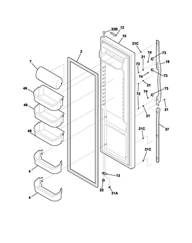 Refrigerator door