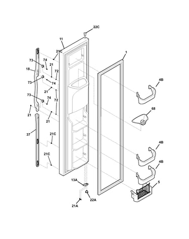 Freezer door