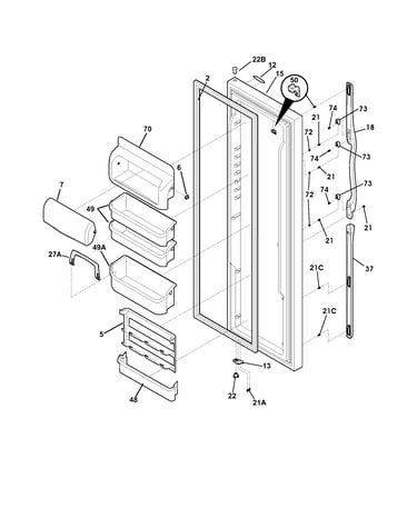 Refrigerator door