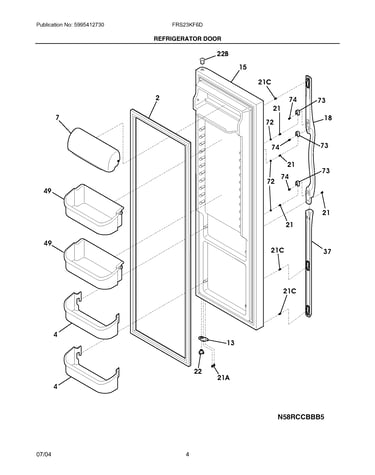 Refrigerator door