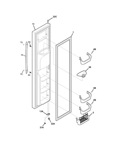 Freezer door