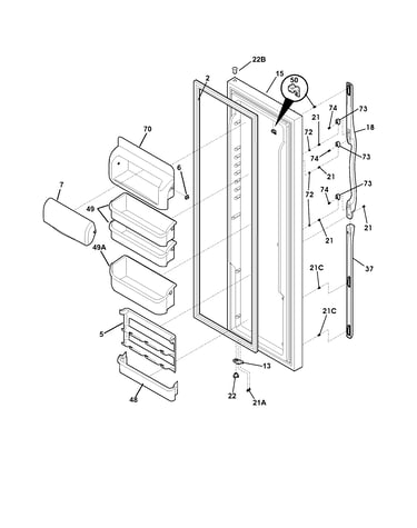 Refrigerator door