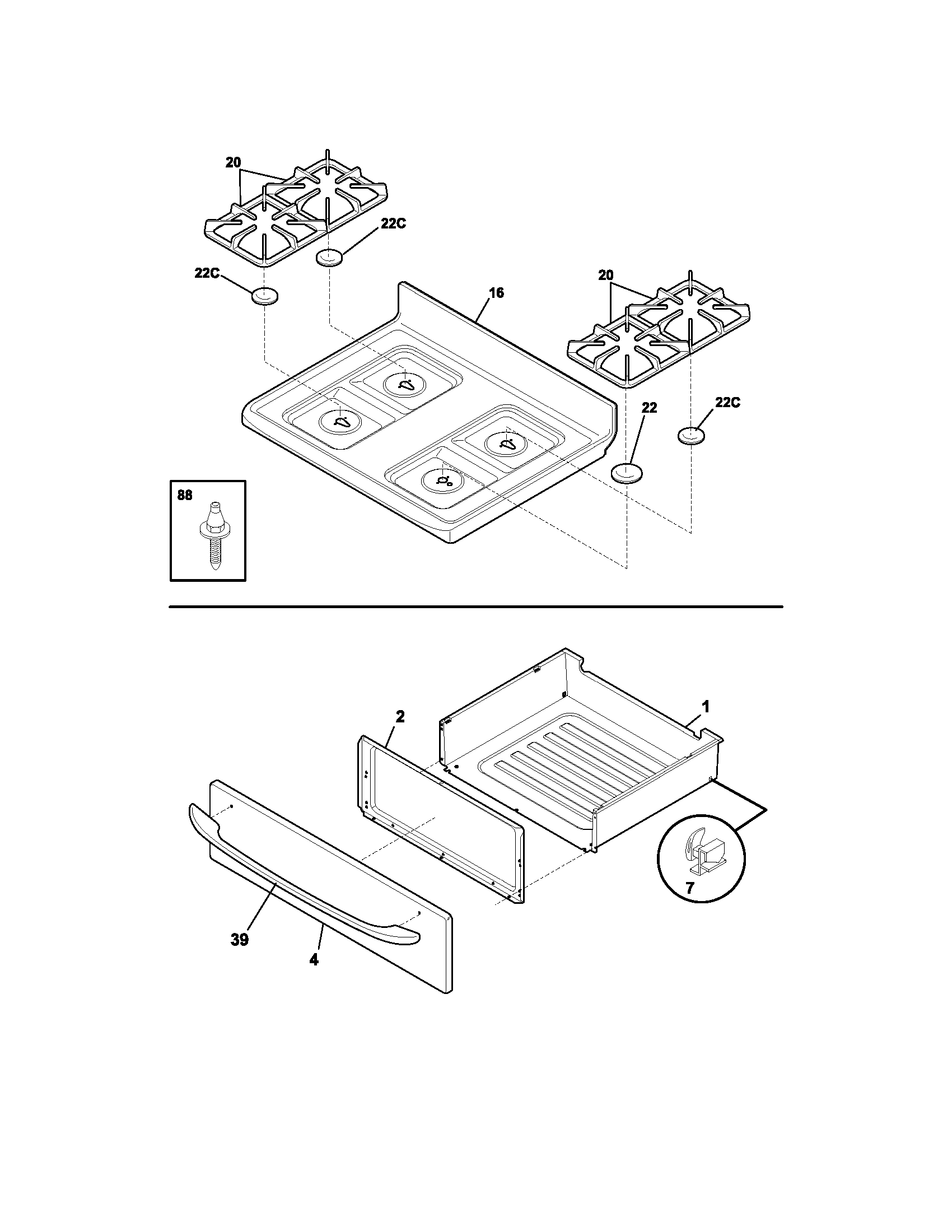 Top/drawer