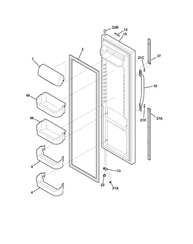 Refrigerator door