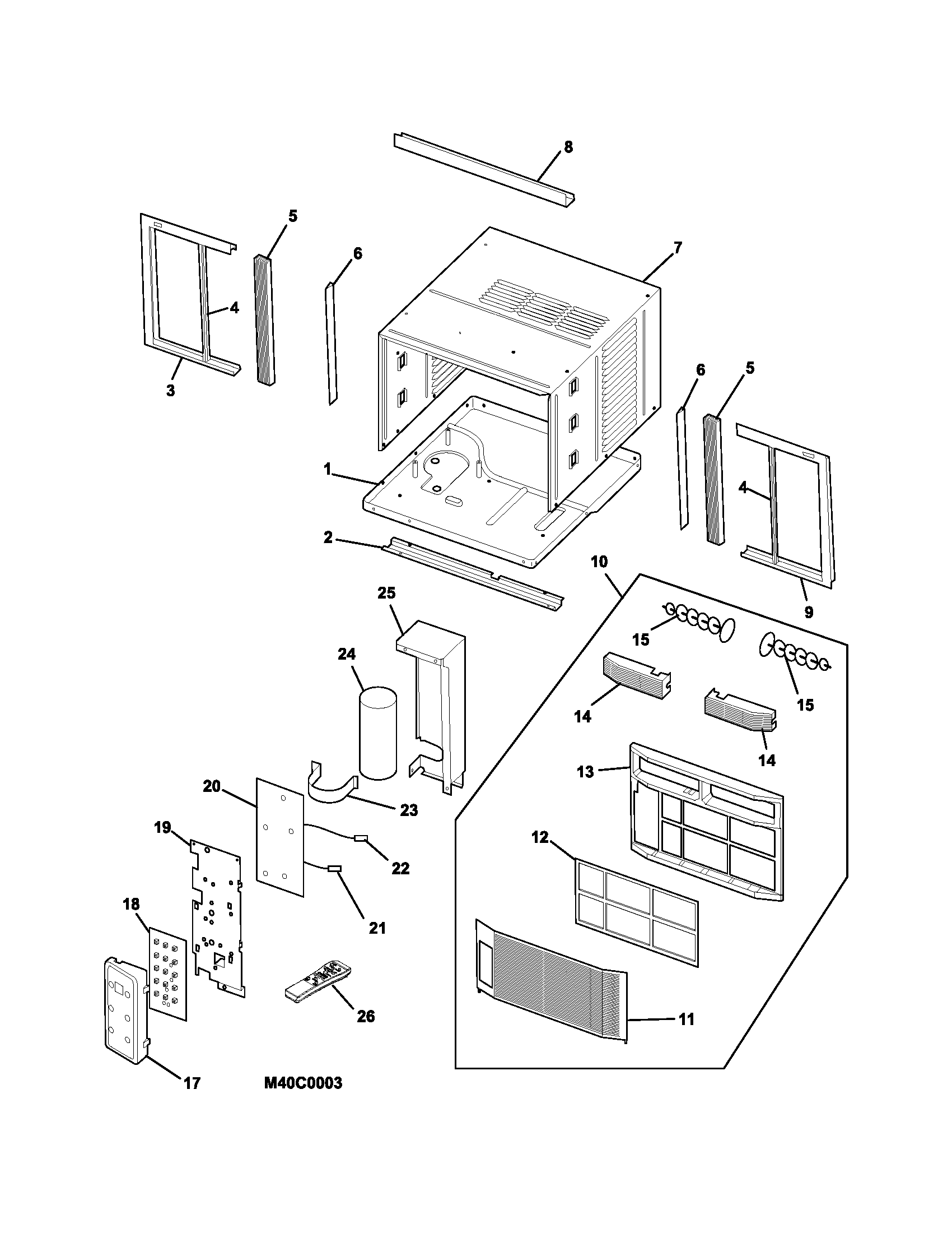 CABINET/FRONT/CONTROLS