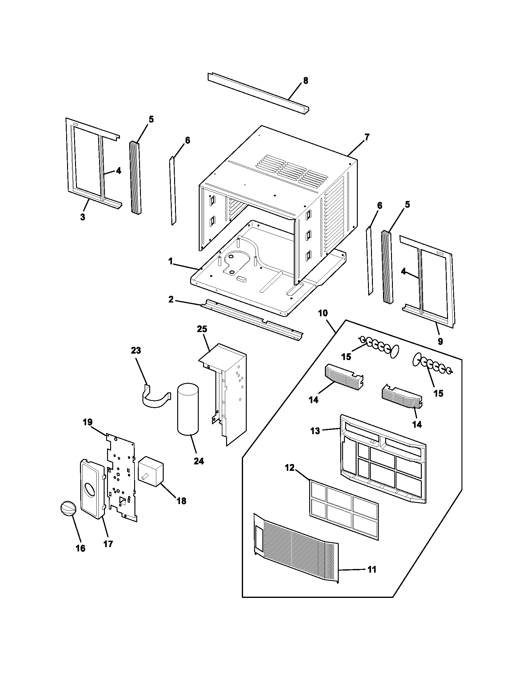 CABINET/FRONT/CONTROLS