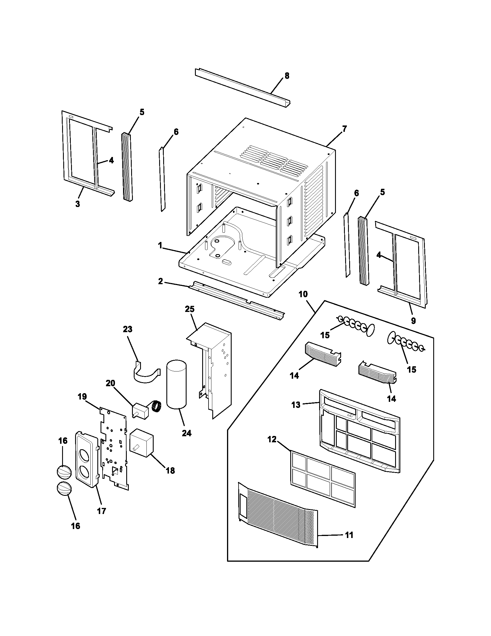 CABINET/FRONT/CONTROLS