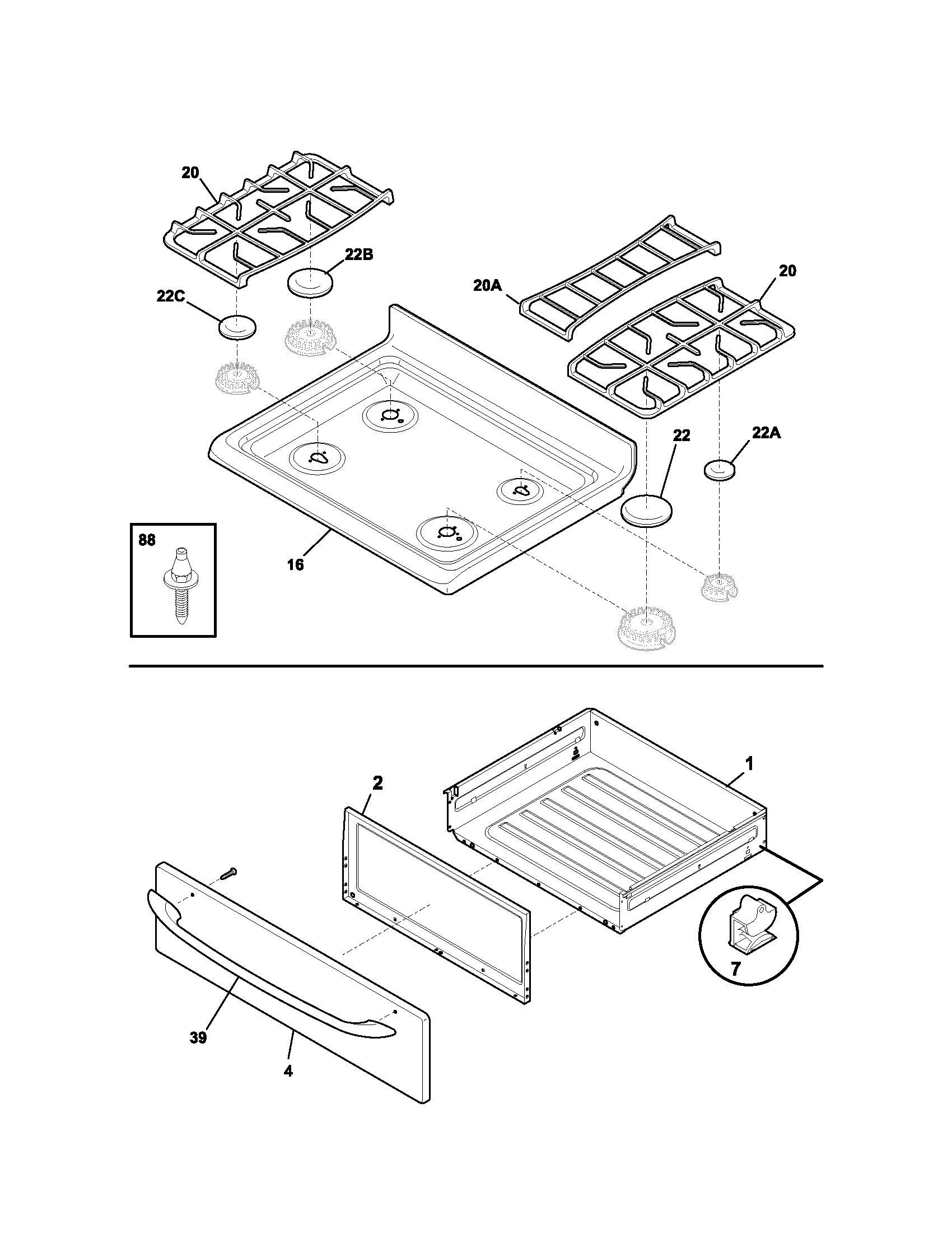 Top/drawer