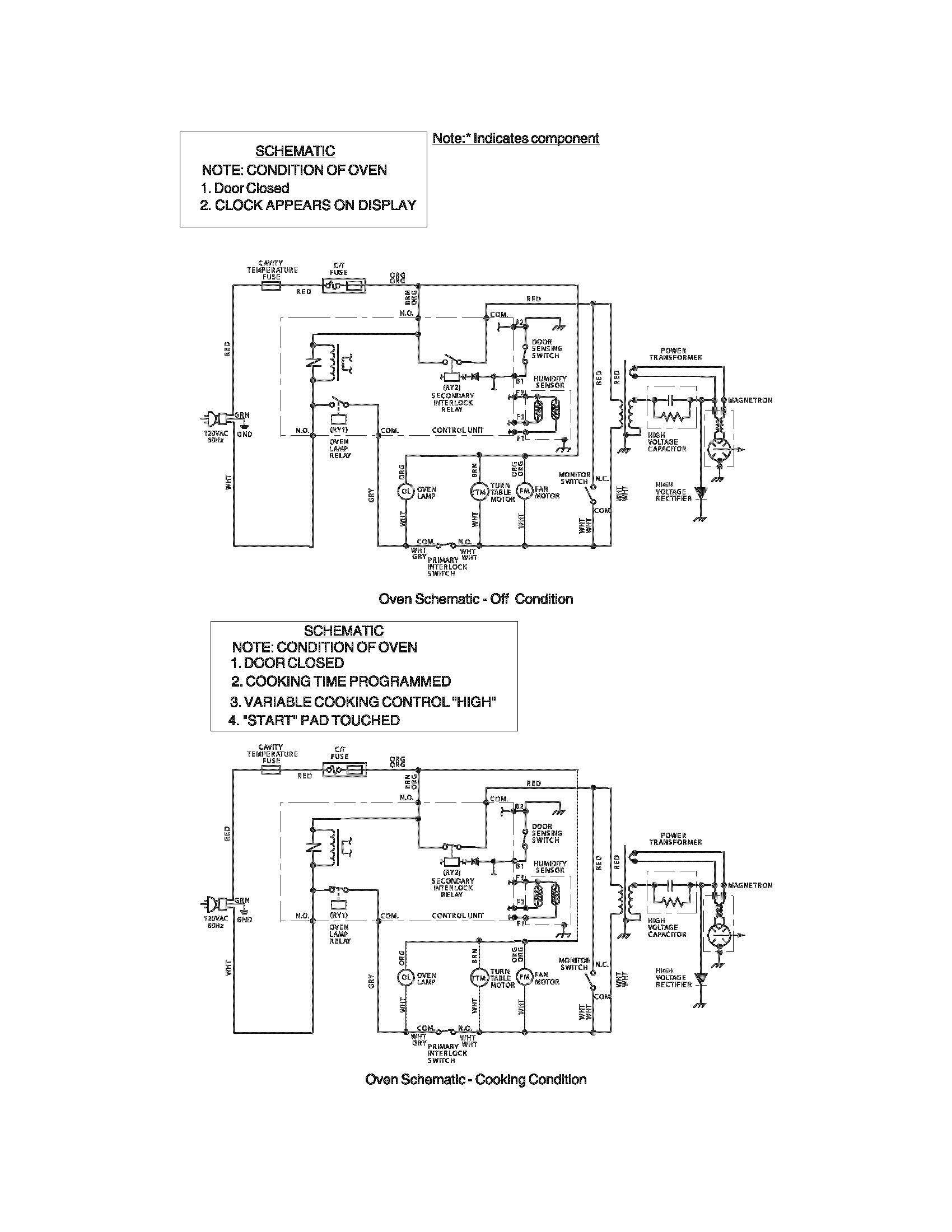 MICROWAVE WIRING SCHEMATIC