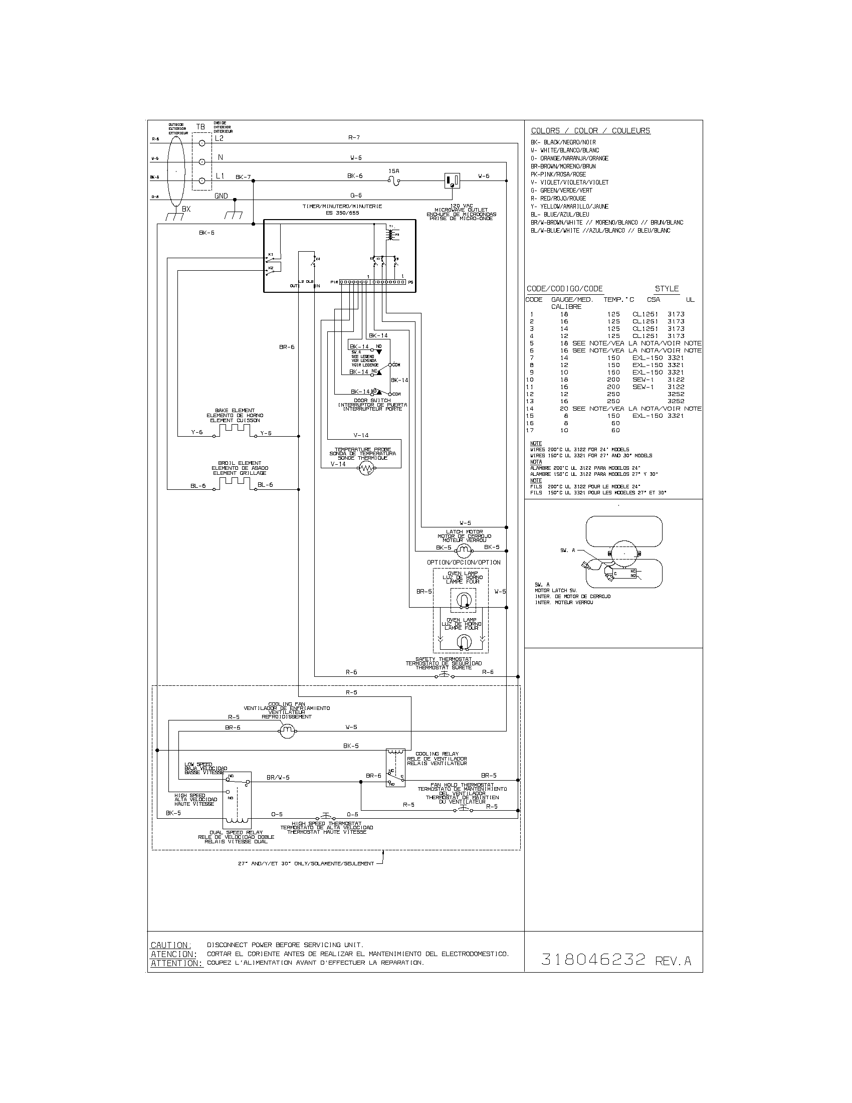 OVEN WIRING DIAGRAM