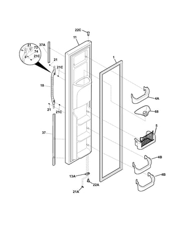 Freezer door