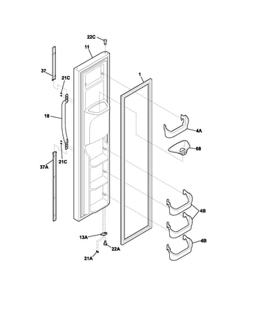 Freezer door