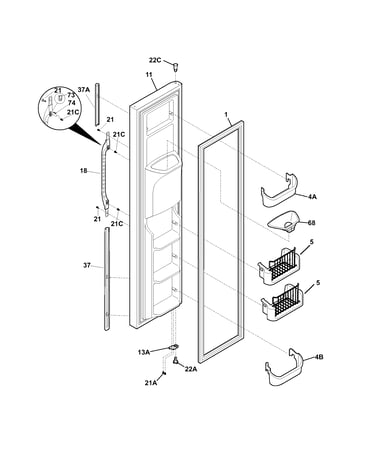 Freezer door