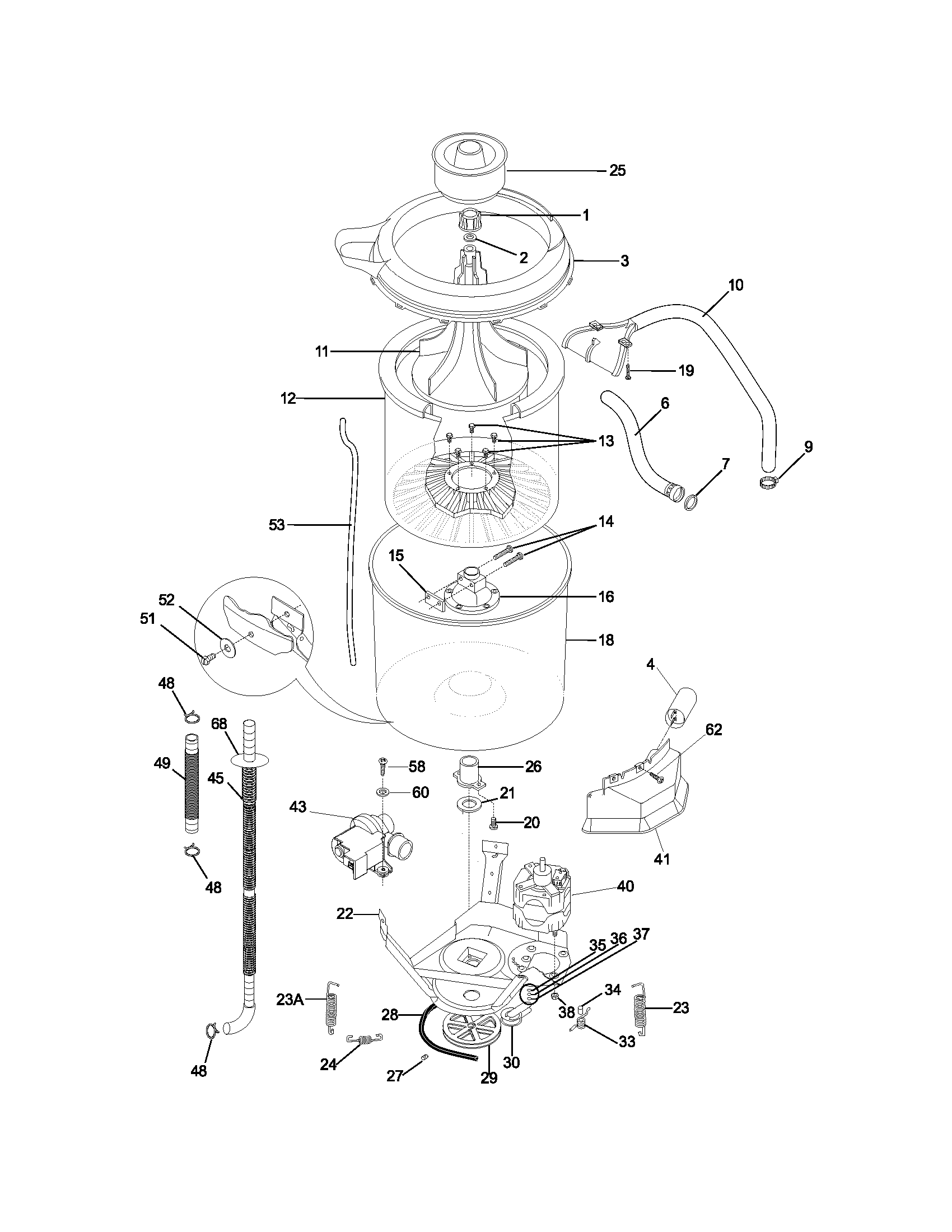 Motor/tub