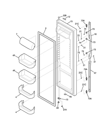 Refrigerator door