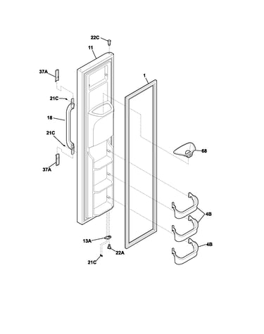 Freezer door