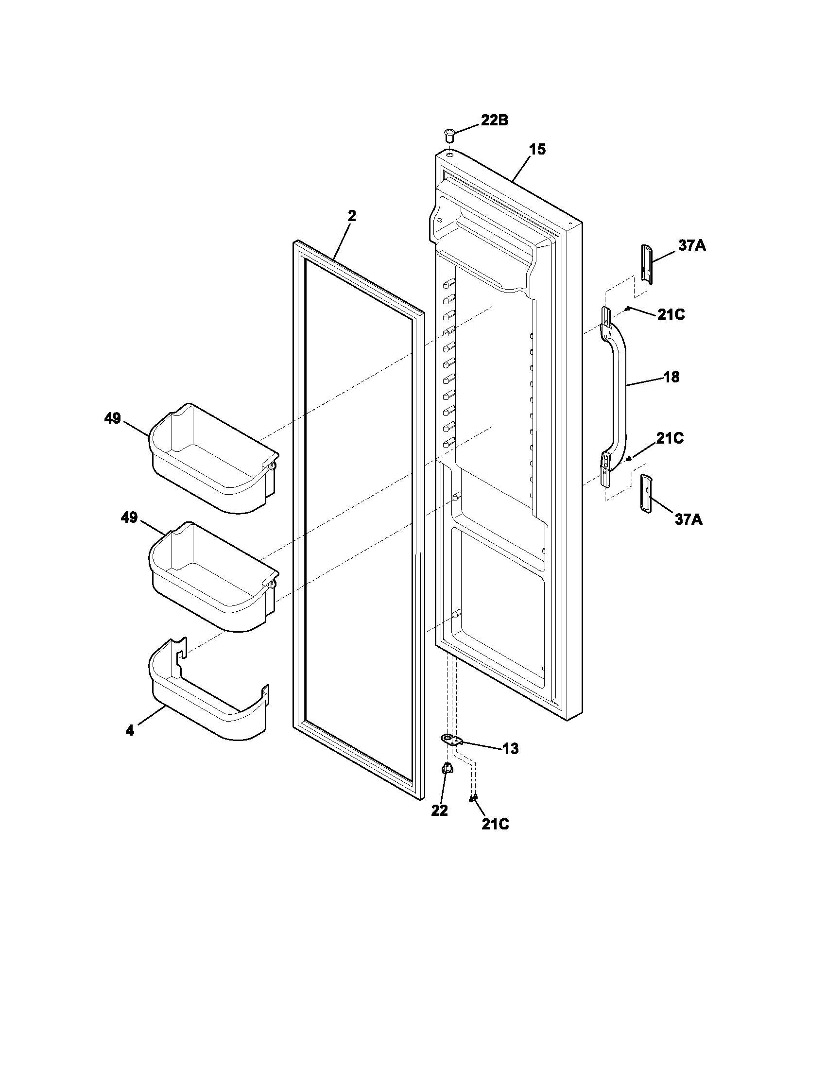Refrigerator door