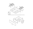 Frigidaire FGF363MXASE top/drawer diagram