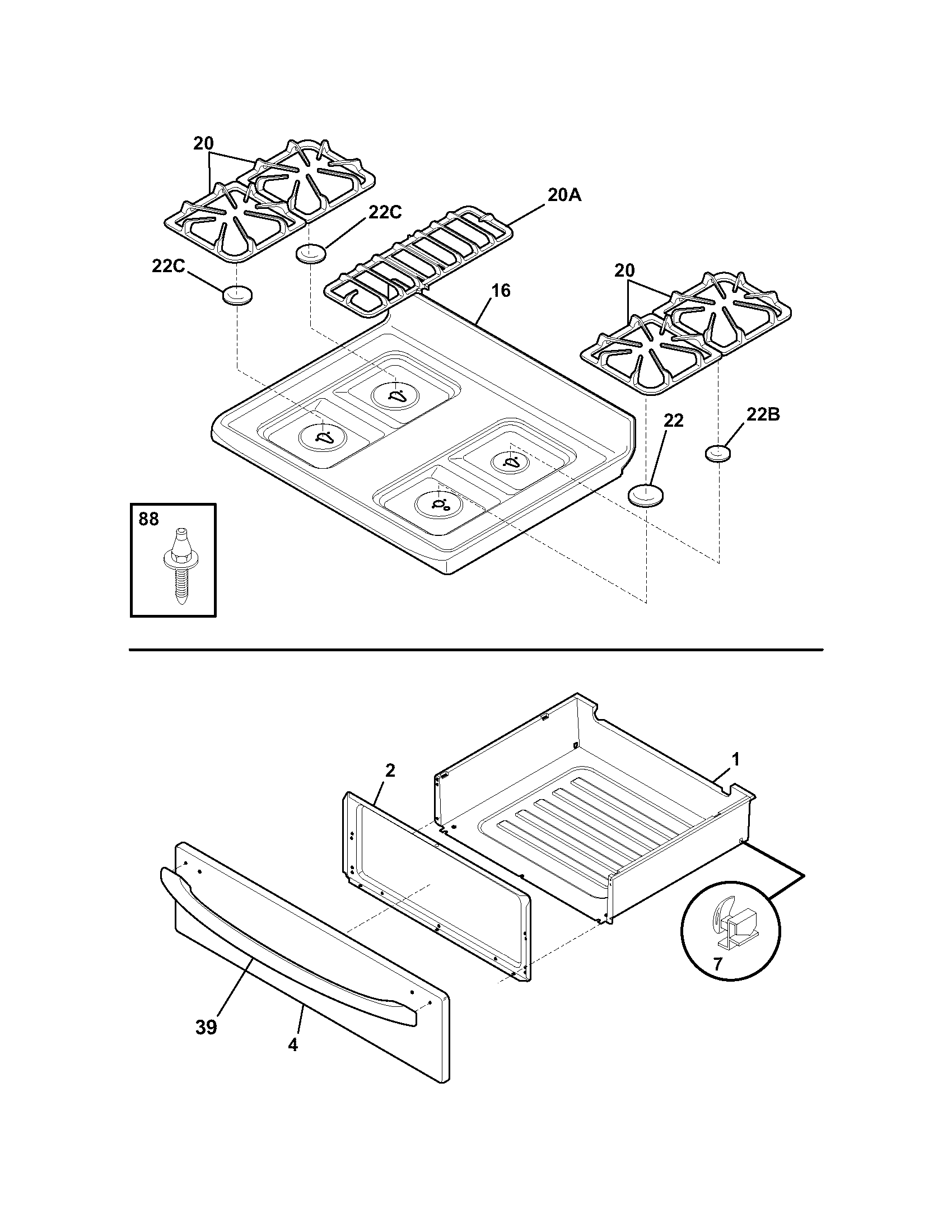 Top/drawer