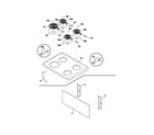 Tappan TEF303BWD top/drawer diagram