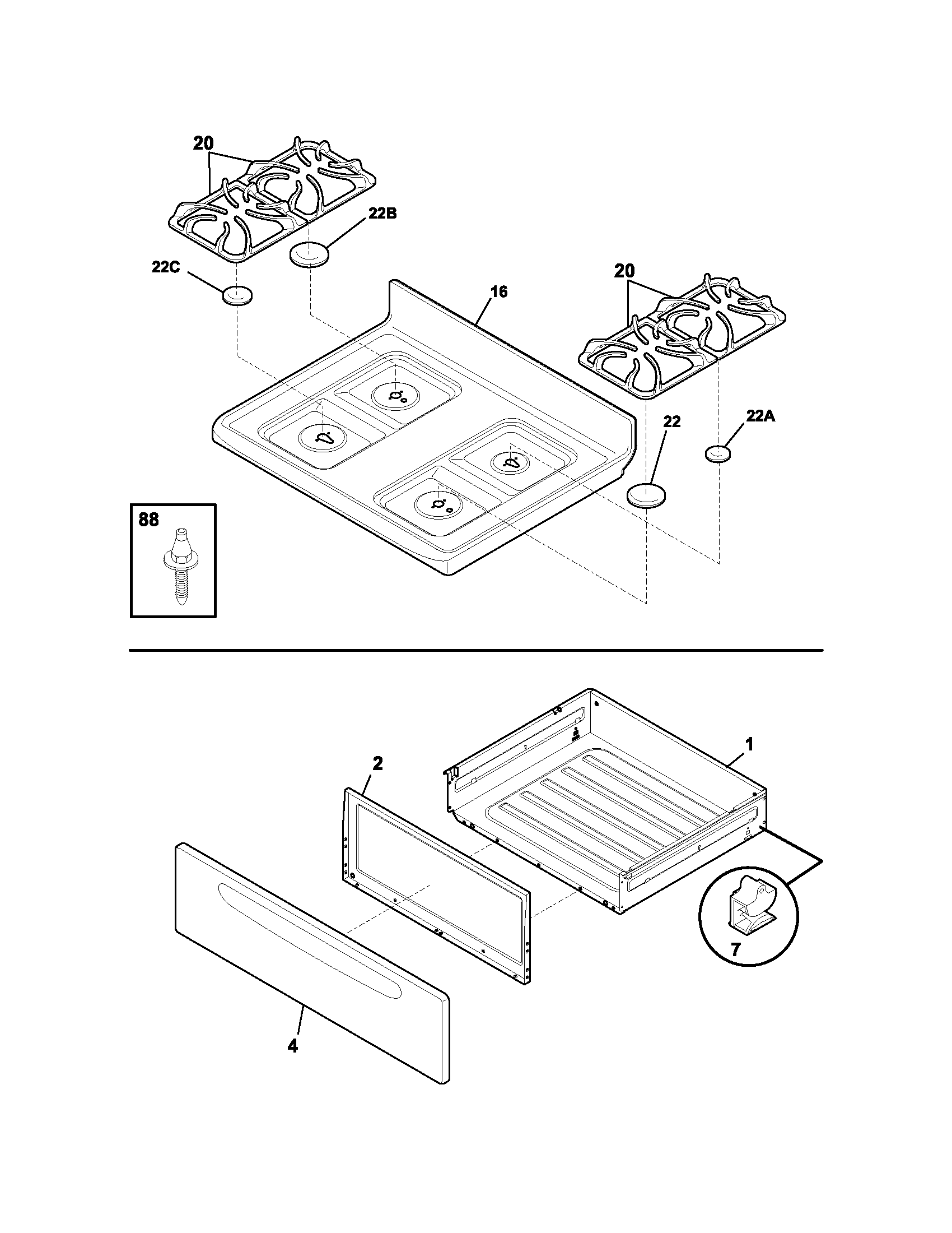Top/drawer