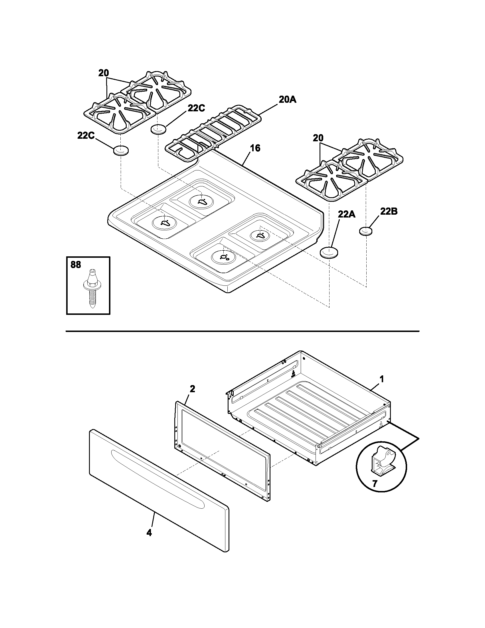 Top/drawer