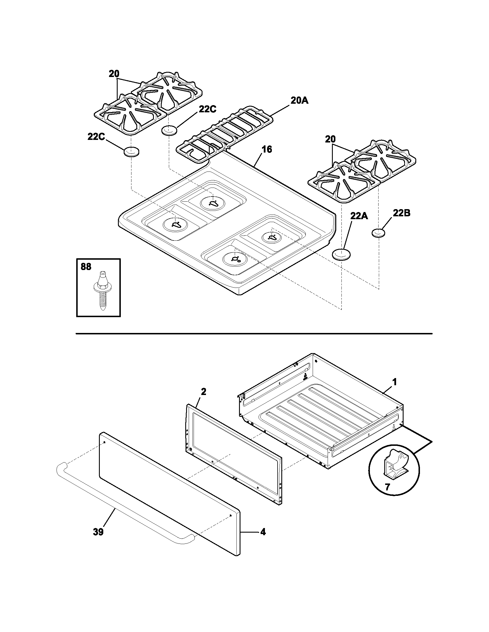 Top/drawer