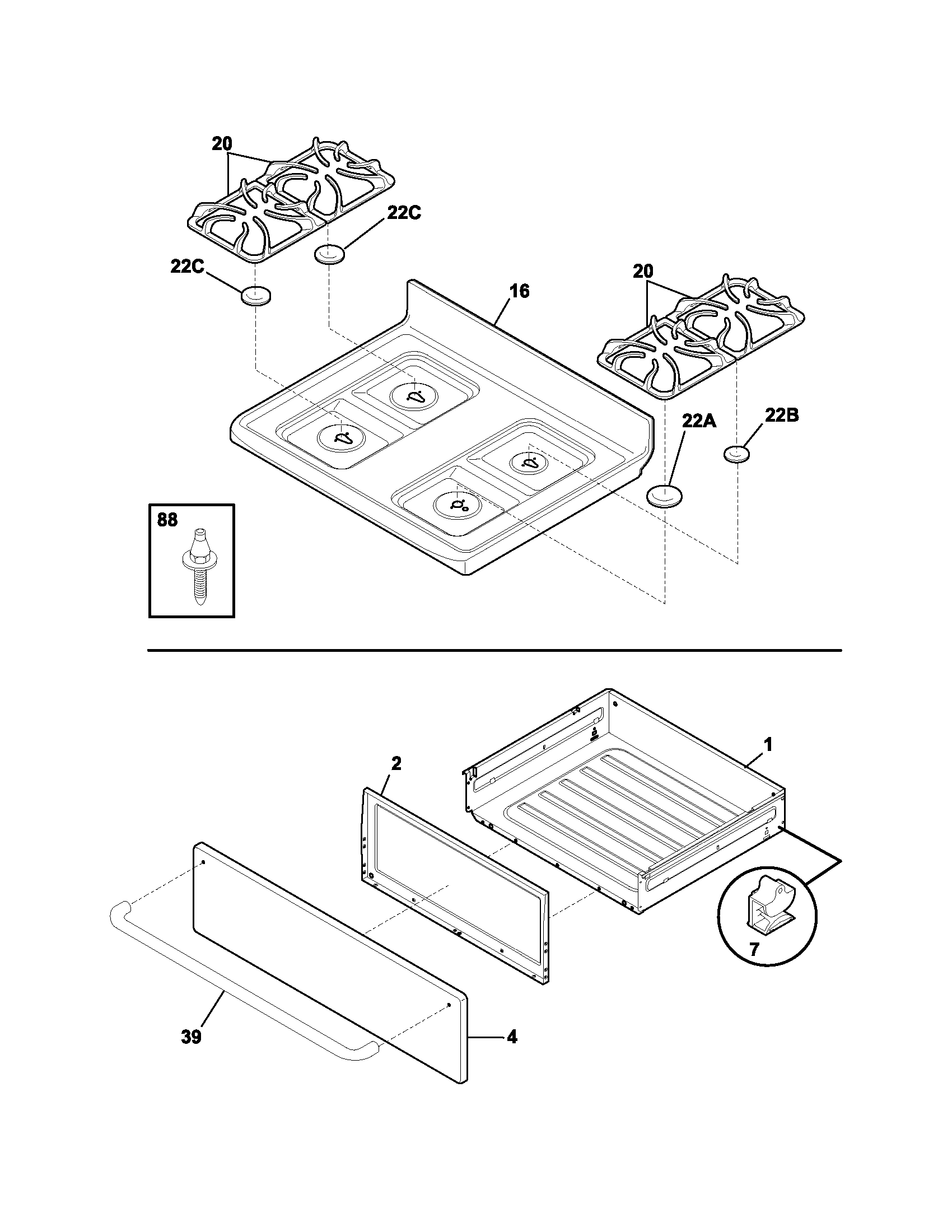 Top/drawer
