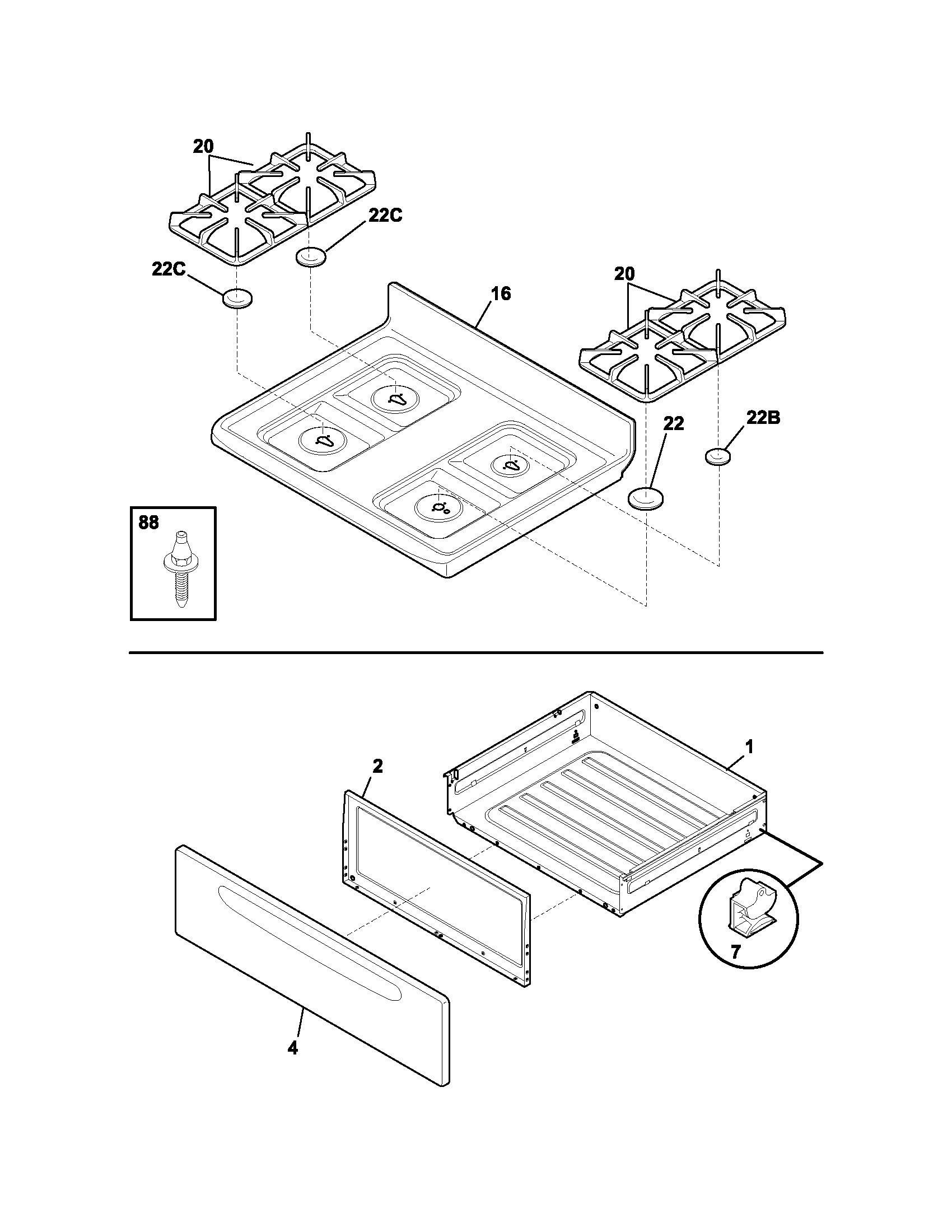 Top/drawer