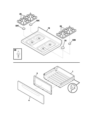 Top/drawer