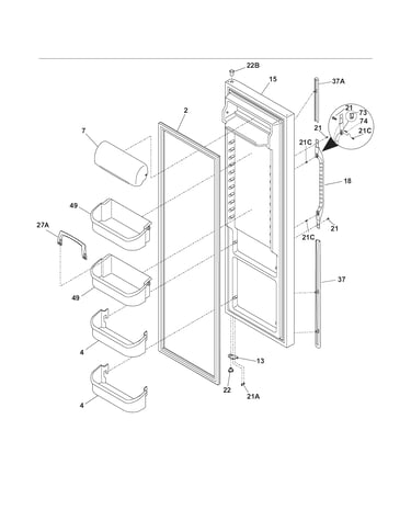 Refrigerator door