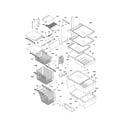 Kenmore 25355693407 shelves diagram