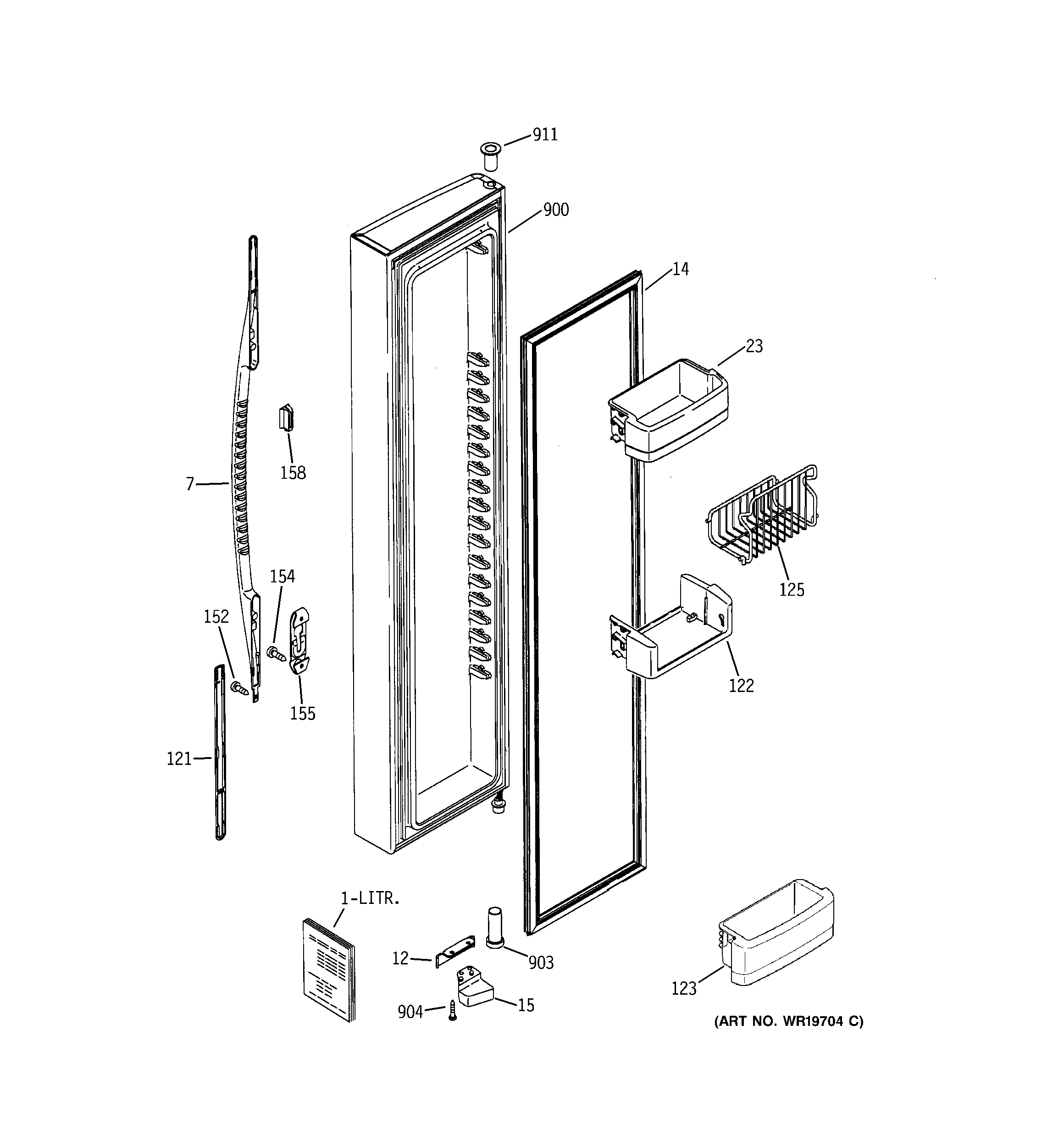 Freezer door