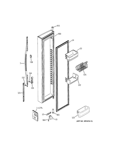Freezer door